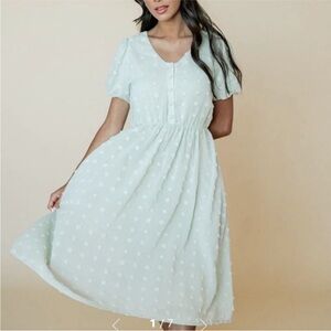 Baltic Born Mila Sage Swiss Dot Dress